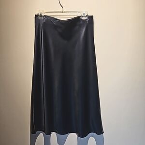 Quince BLUE silk washable skirt M NWT
